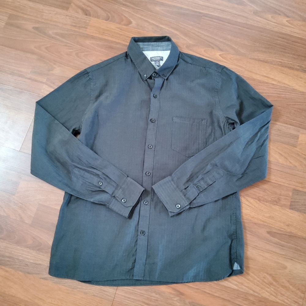 Van Heusen Men's Dress Shirt Size L 16 - 16.5 Gray New